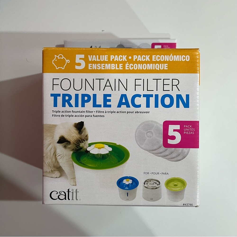 Catit Fountain Filter Triple Action - 8 Filters